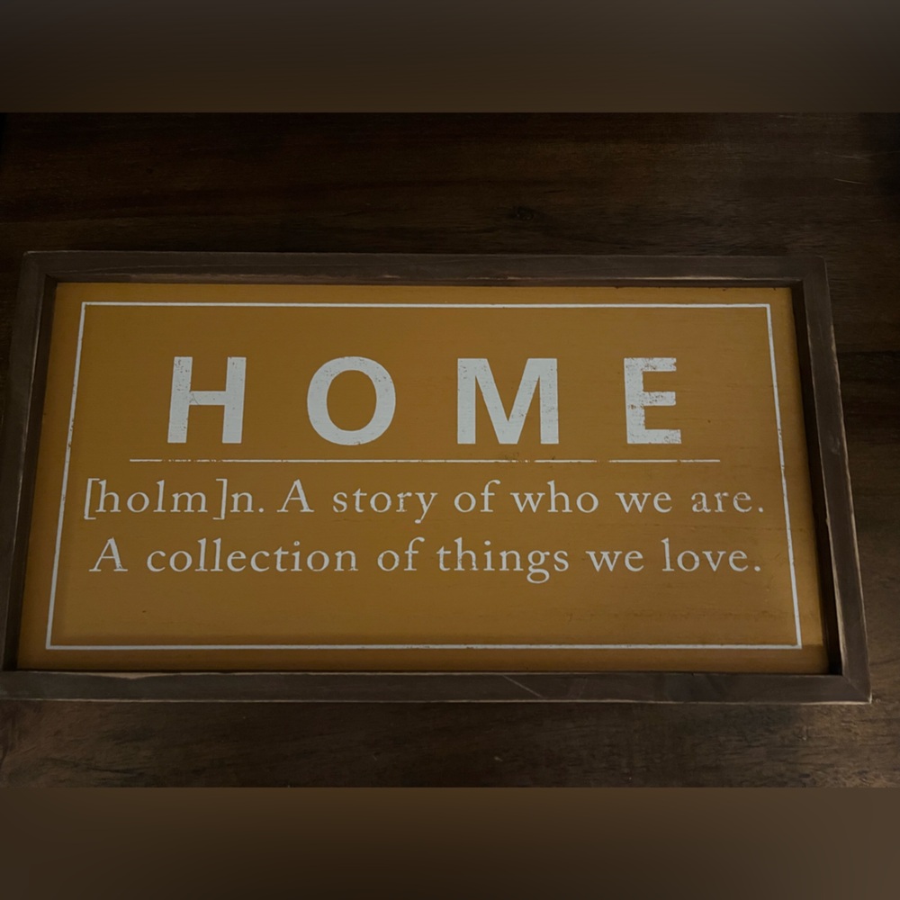 Wooden Home sign
